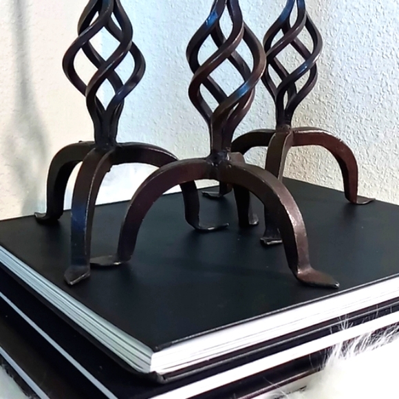 Hand Forged Antique Candle Holders - Picture 4 of 13